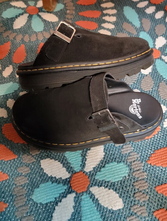 Dr. Martens Shoes - Dr. Martens Zebzag Slingback Platform Mules In Black
